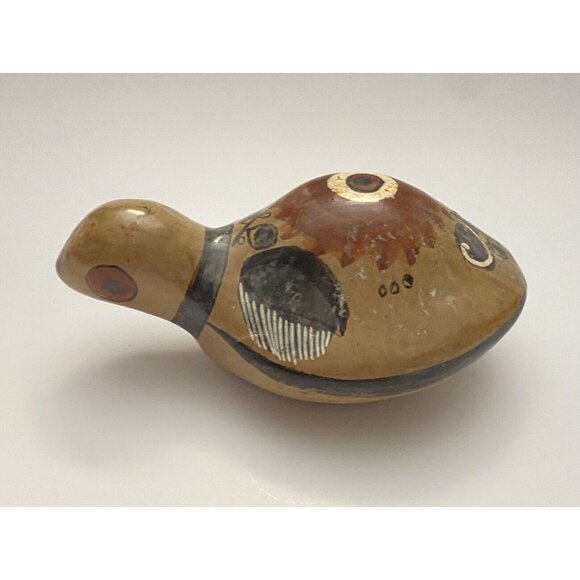 Tonala Mexican Folk Art Pottery Ceramic Turtle Figurine 4.5” Long - Picture 1 of 9